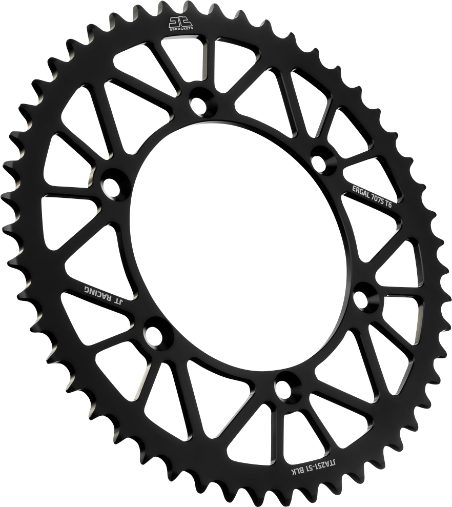 JT SPROCKETS Rear Sprocket - Black - 51 Tooth - Yamaha JTA251.51BLK