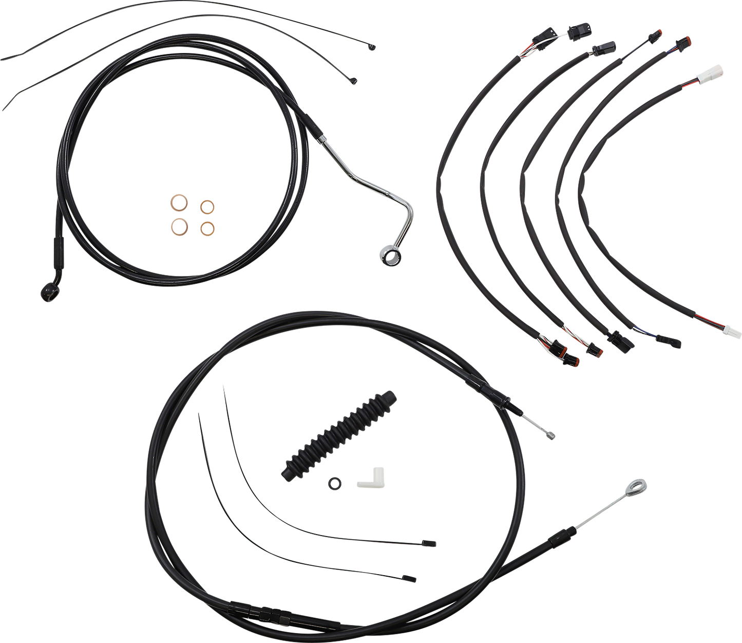 MAGNUM SHIELDING XR Handlebar Installation Kit - 15"-17" Ape Hangers - '21-'24 FLHRXS - Black 4861022