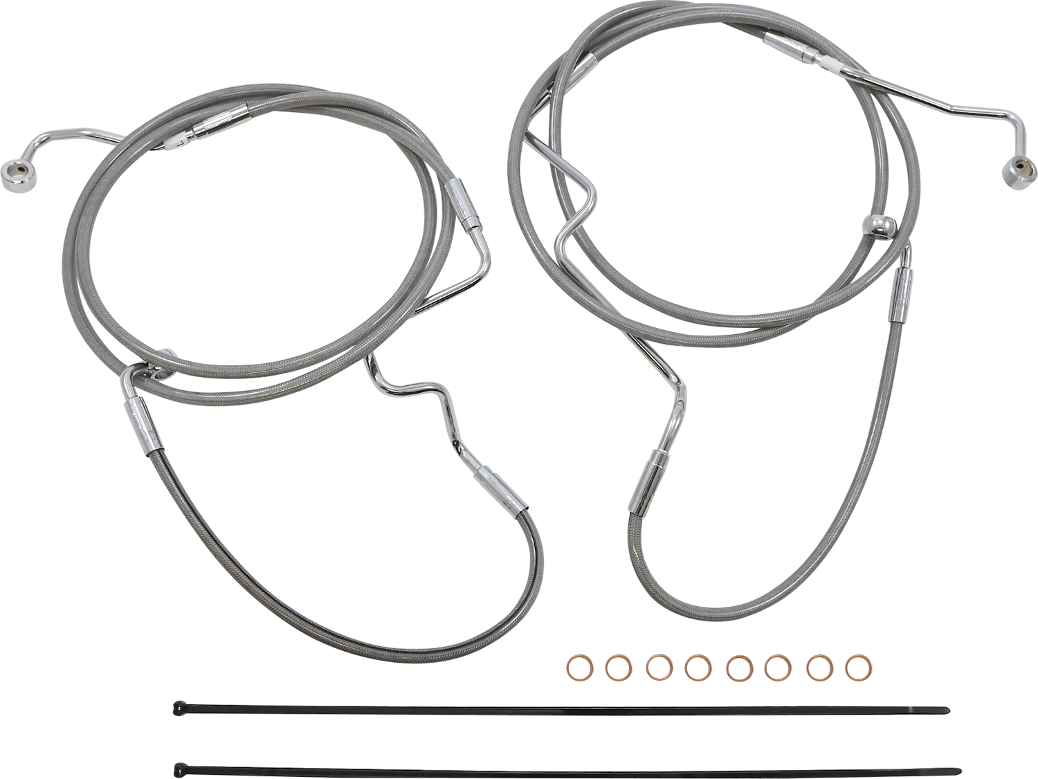 MAGNUM SHIELDING XR Handlebar Installation Kit - 15"-17" Ape Hangers - '21-'24 FLTR - Stainless Steel/Chrome 589972