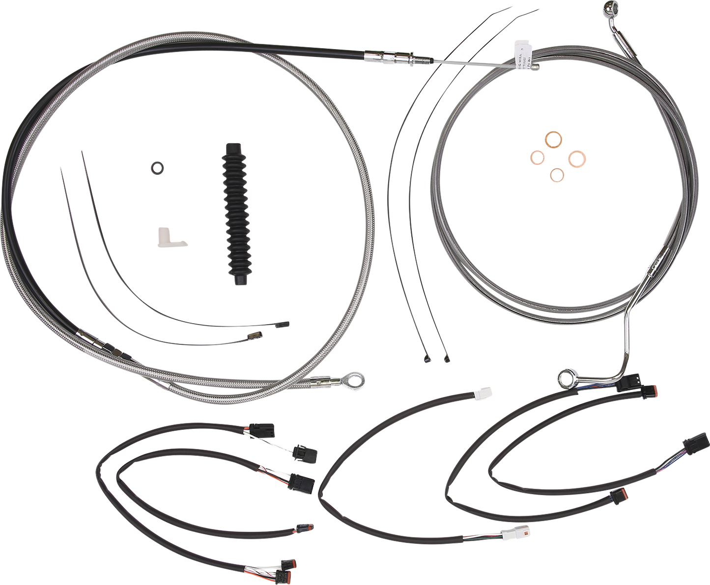 MAGNUM SHIELDING XR Handlebar Installation Kit - 12"-14" Ape Hangers - '21-'24 FLHRXS - Stainless Steel/Chrome 5891021