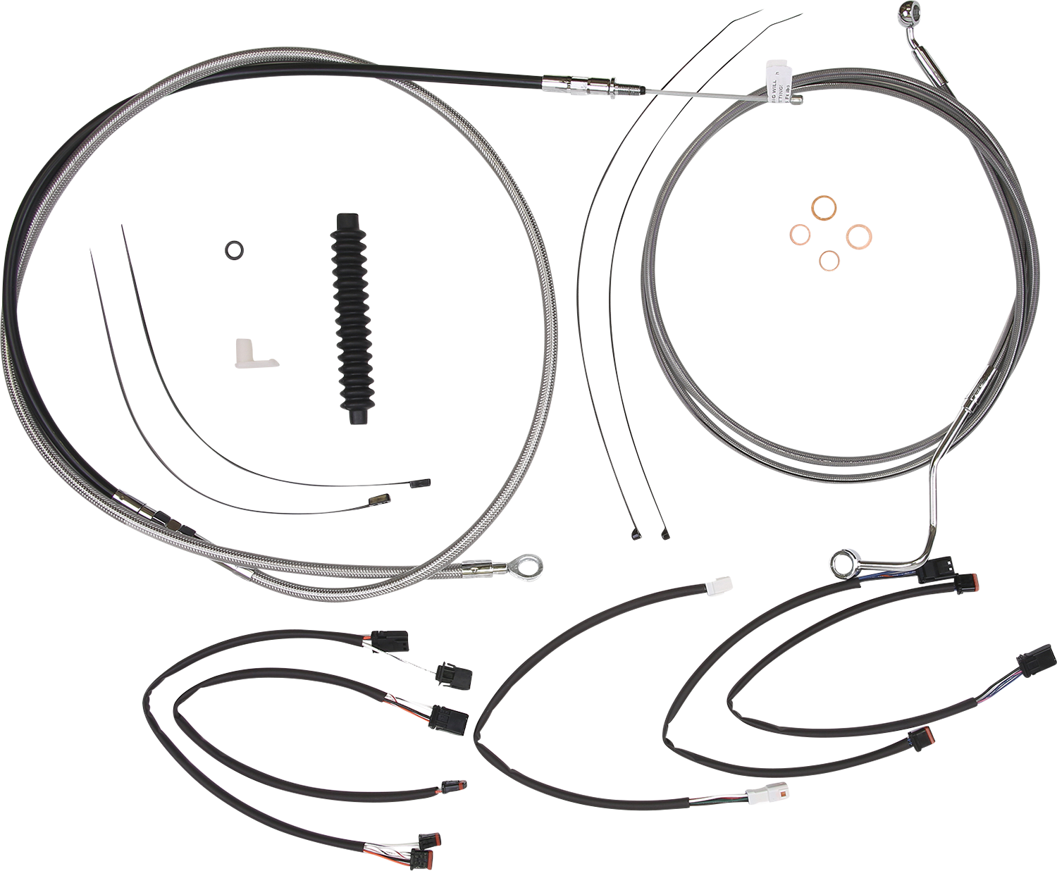 MAGNUM SHIELDING XR Handlebar Installation Kit - 12"-14" Ape Hangers - '21-'24 FLHRXS - Stainless Steel/Chrome 5891021
