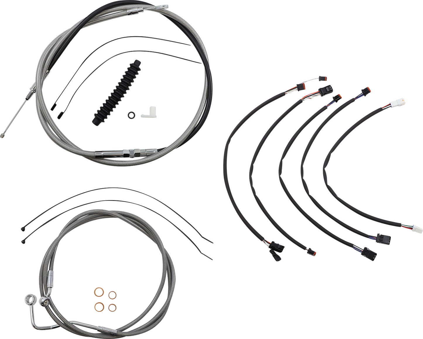 MAGNUM SHIELDING XR Handlebar Installation Kit - 15"-17" Ape Hangers - '21-'24 FLHRXS - Stainless Steel/Chrome 5891022
