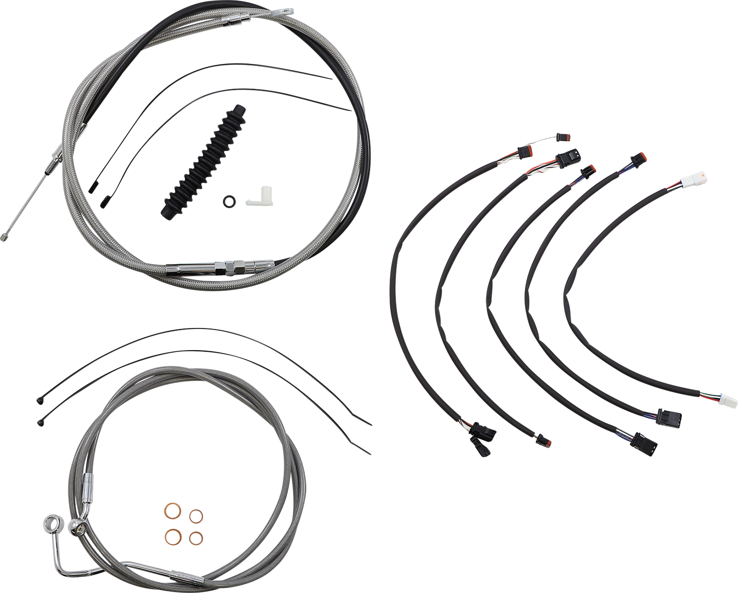 MAGNUM SHIELDING XR Handlebar Installation Kit - 15"-17" Ape Hangers - '21-'24 FLHRXS - Stainless Steel/Chrome 5891022
