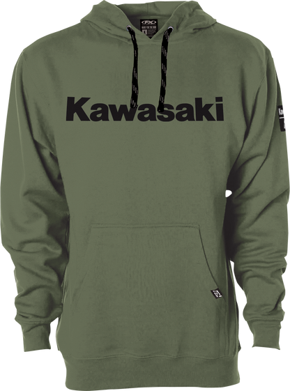 FACTORY EFFEX Kawasaki Squad Pullover Hoodie - Army Green - 2XL 26-88108