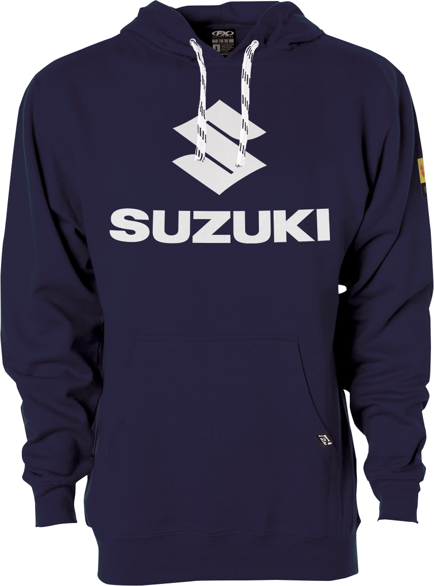 FACTORY EFFEX Suzuki Vertical Pullover Hoodie - Navy - 2XL 26-88408