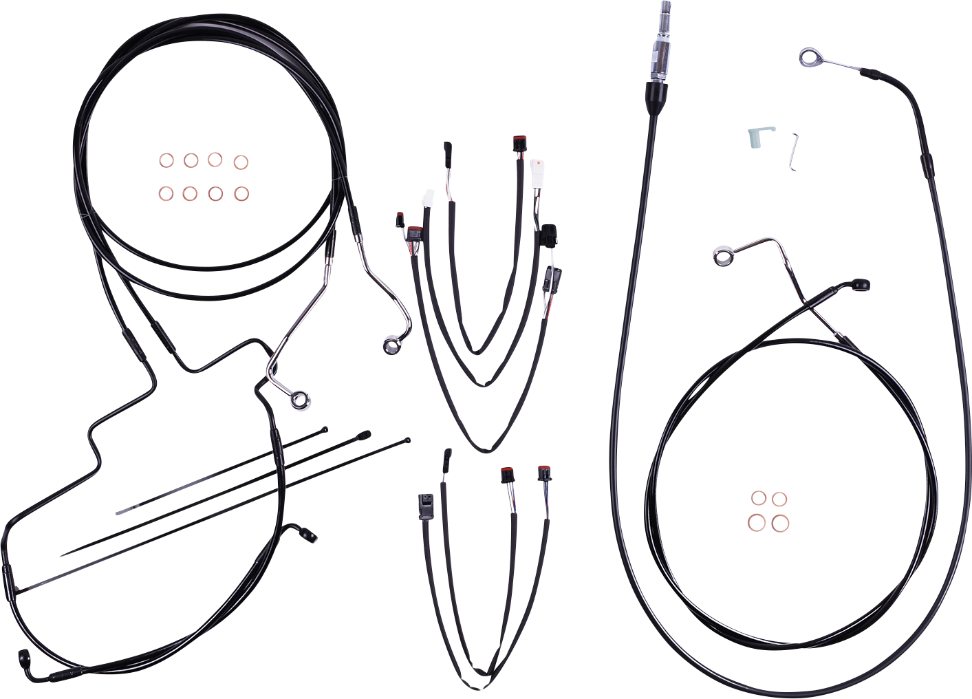 MAGNUM SHIELDING XR Handlebar Installation Kit - 15"-17" Ape Hangers - '21-'22 FLH - Black 4861192