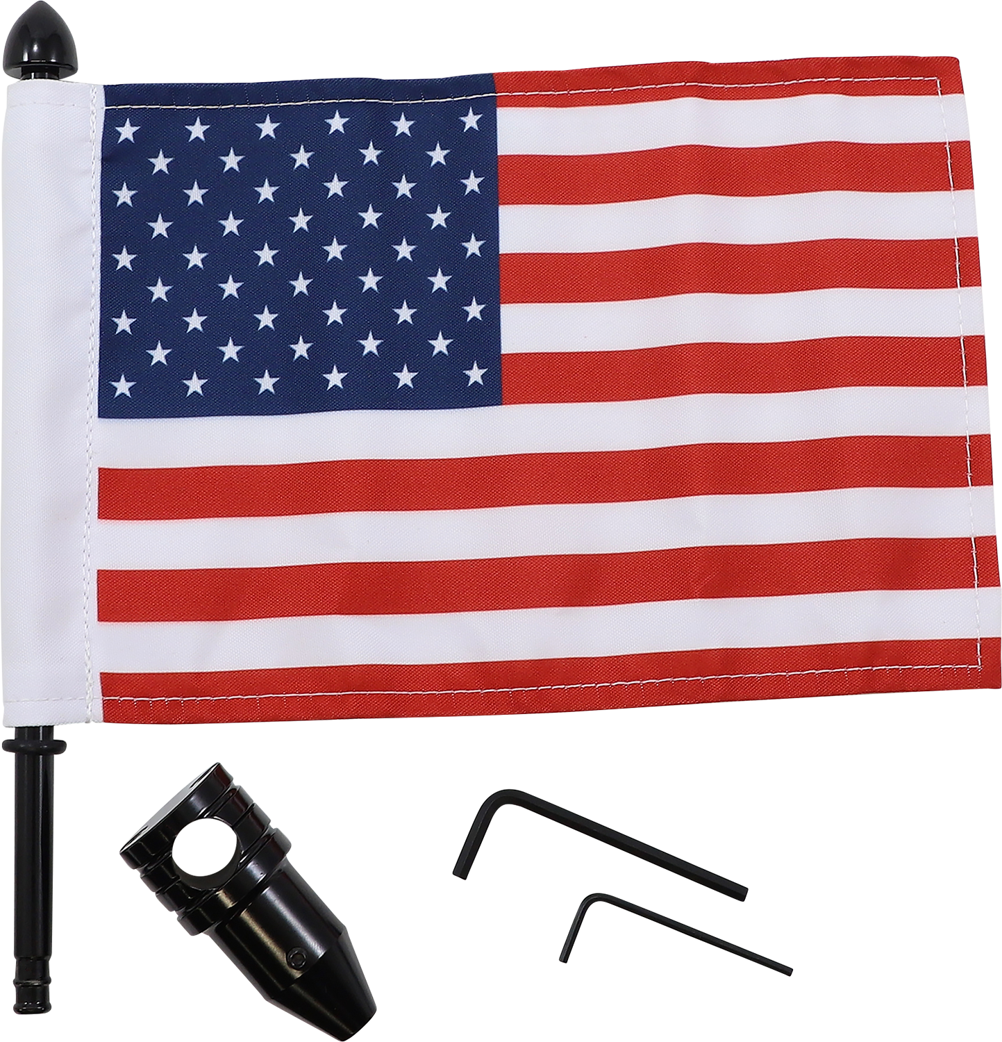 PRO PAD Luggage Rack Flag Mount - 5/8" Round - With 6" X 9" Flag BRFM-FXD5