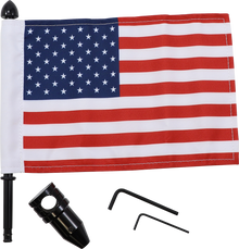 PRO PAD Luggage Rack Flag Mount - 5/8" Round - With 6" X 9" Flag BRFM-FXD5