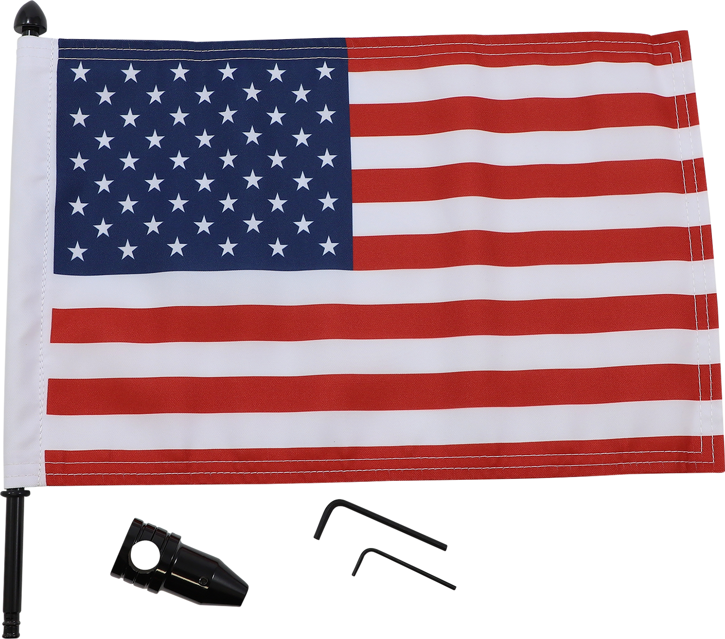 PRO PAD Luggace Rack Flag Mount - 5/8" Round - With 10" X 15" Flag BRFM-FXD515