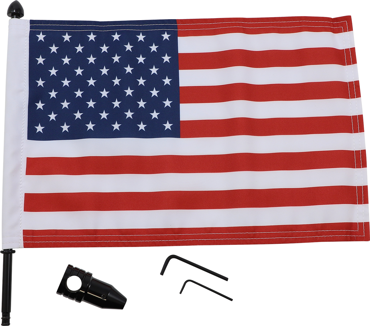PRO PAD Luggace Rack Flag Mount - 5/8" Round - With 10" X 15" Flag BRFM-FXD515