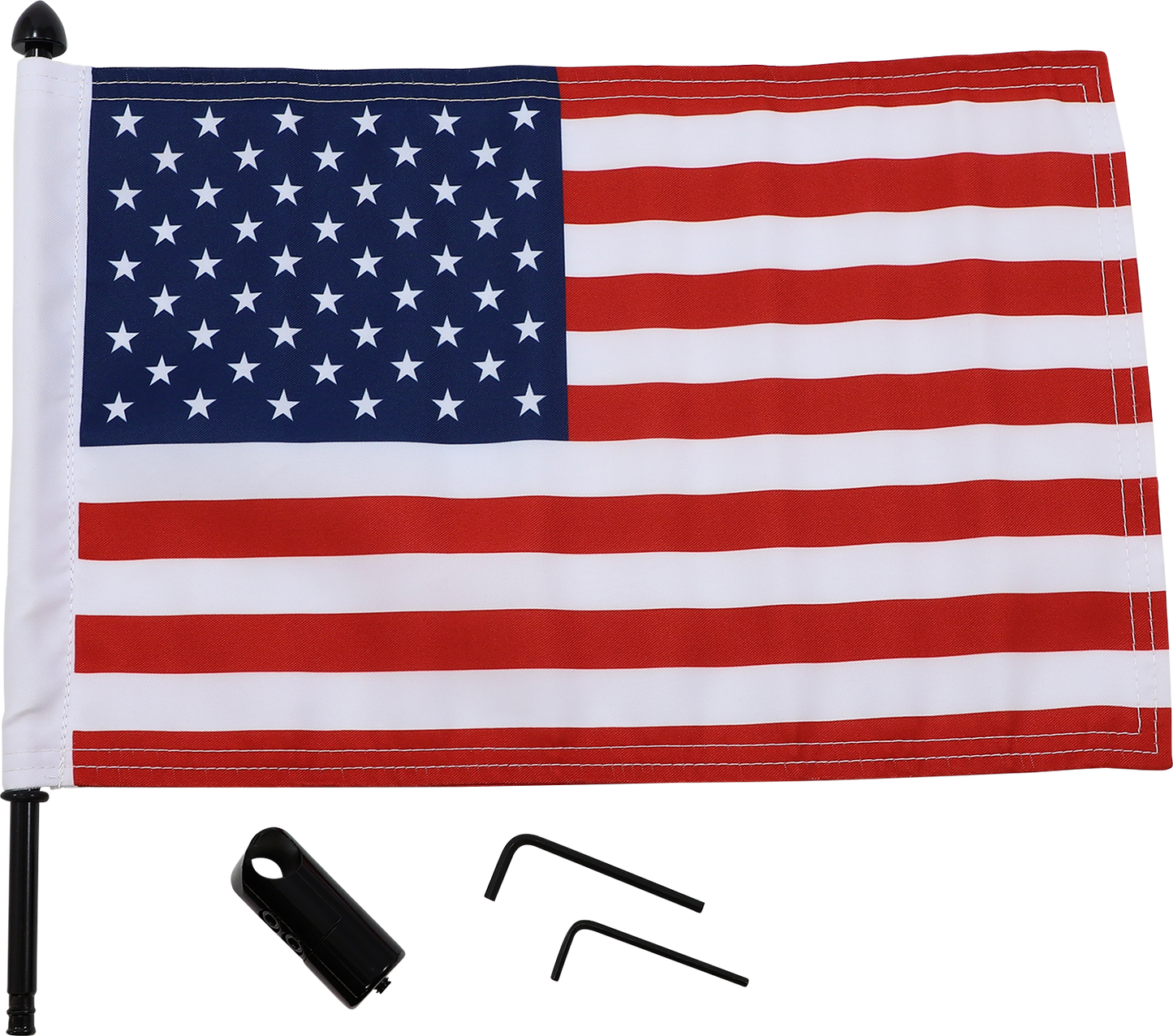 PRO PAD Luggage Rack Flag Mount - 5/8" Round - With 10" X 15" Flag BRFM-RDHB5815