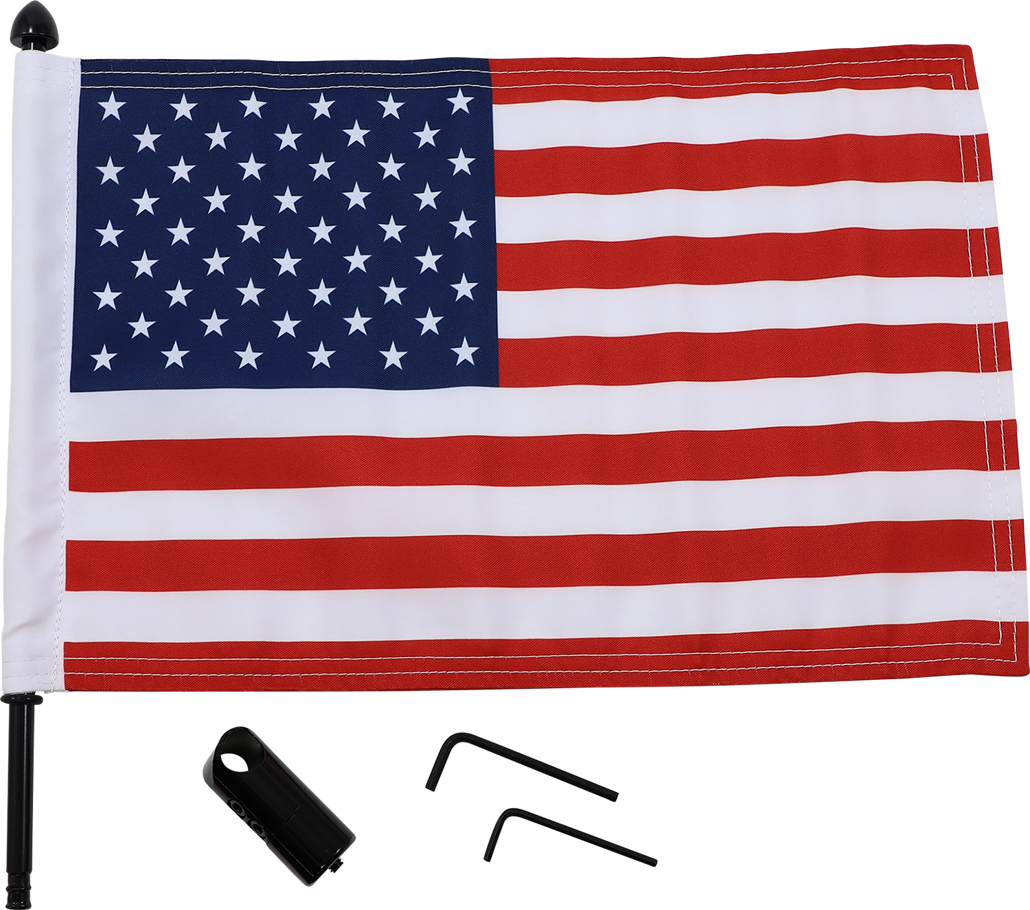 PRO PAD Luggage Rack Flag Mount - 5/8" Round - With 10" X 15" Flag BRFM-RDHB5815
