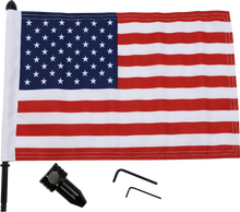 PRO PAD Saddlebag - Fixed Upright Flag Mount - 3/4" Bar - 10" X 15" Flag BRFM-FXD115