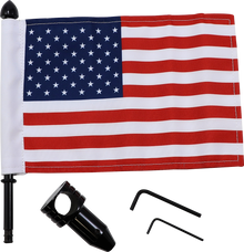 PRO PAD Saddlebag - Fixed Upright Flag Mount - 7/8" Bar - 6" X 9" Flag BRFM-FXD2