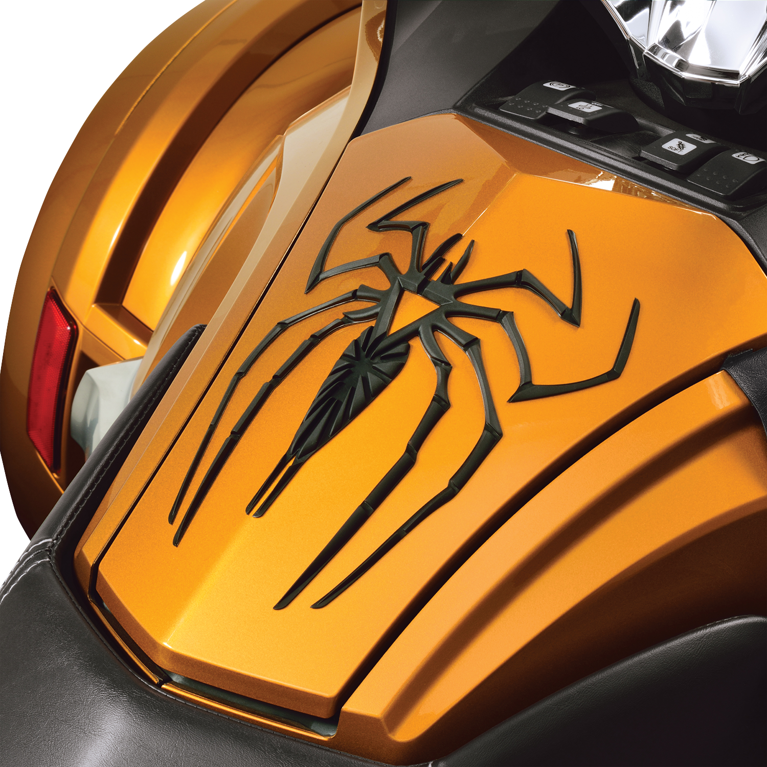 SHOW CHROME Tank Pad - Spider - Black 4-243B