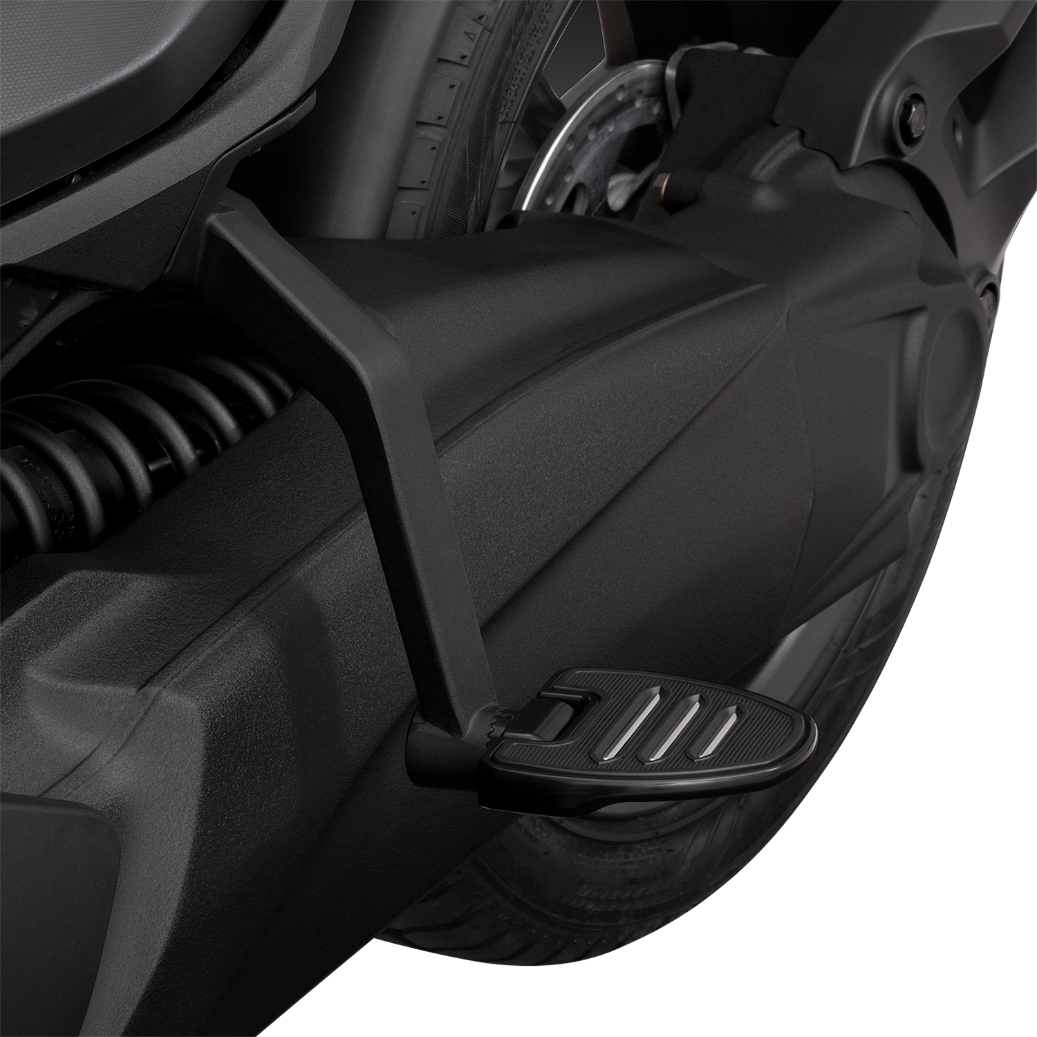 SHOW CHROME Adjustable Passenger Boards - Black - Ryker 41-413BK