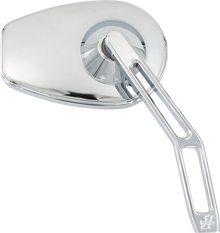 PRO-ONE PERF.MFG. Mirror - Micro w/V2 Cut-Out Stem - Oval - Chrome - Right 102110