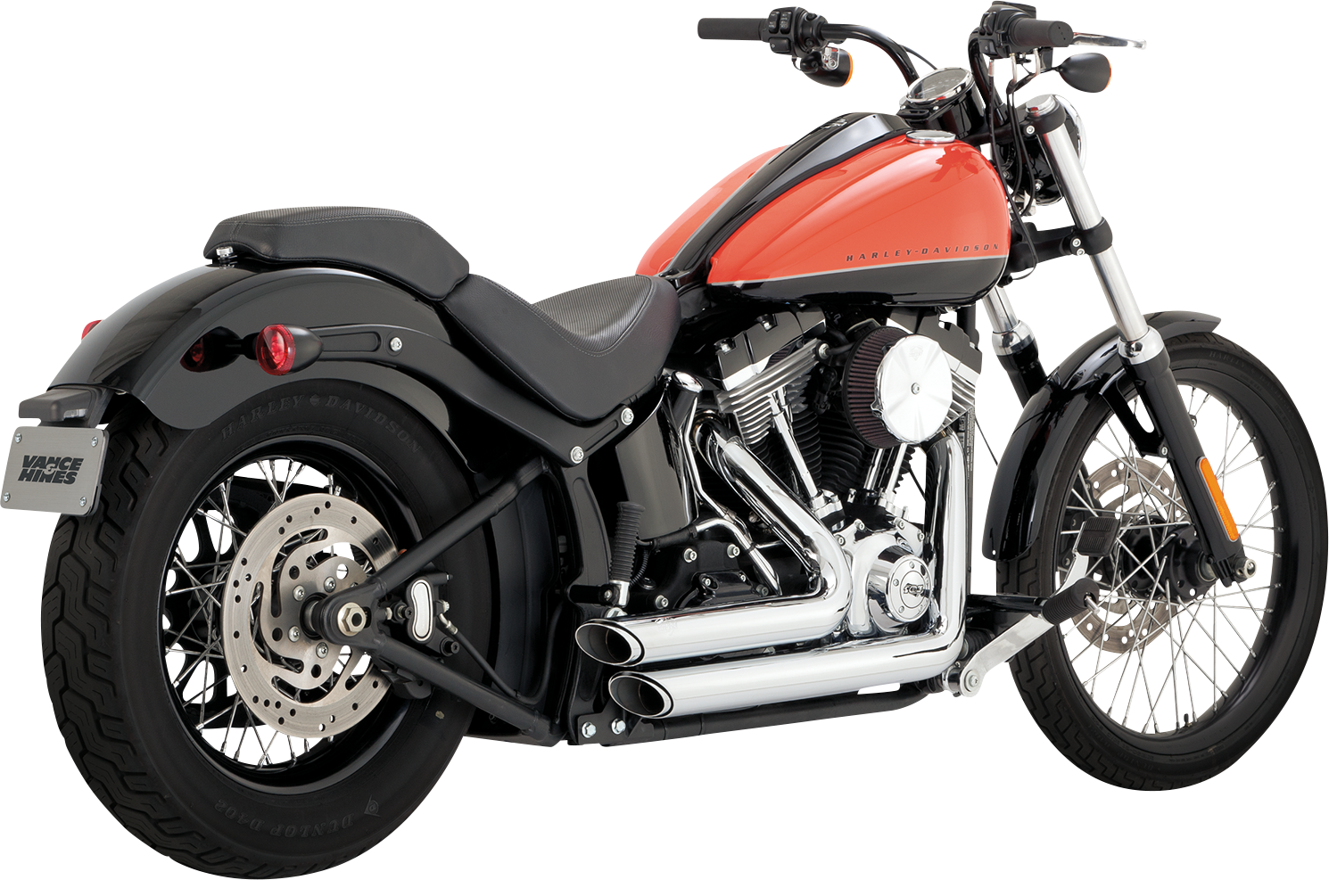 VANCE & HINES Shortshots Staggered Exhaust System - Chrome 17325