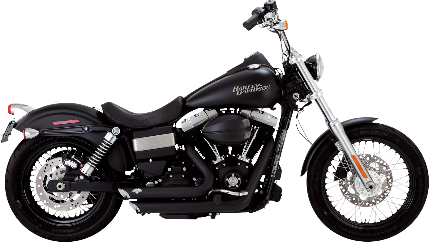 VANCE & HINES Shortshots Staggered Exhaust System - Matte Black 47327