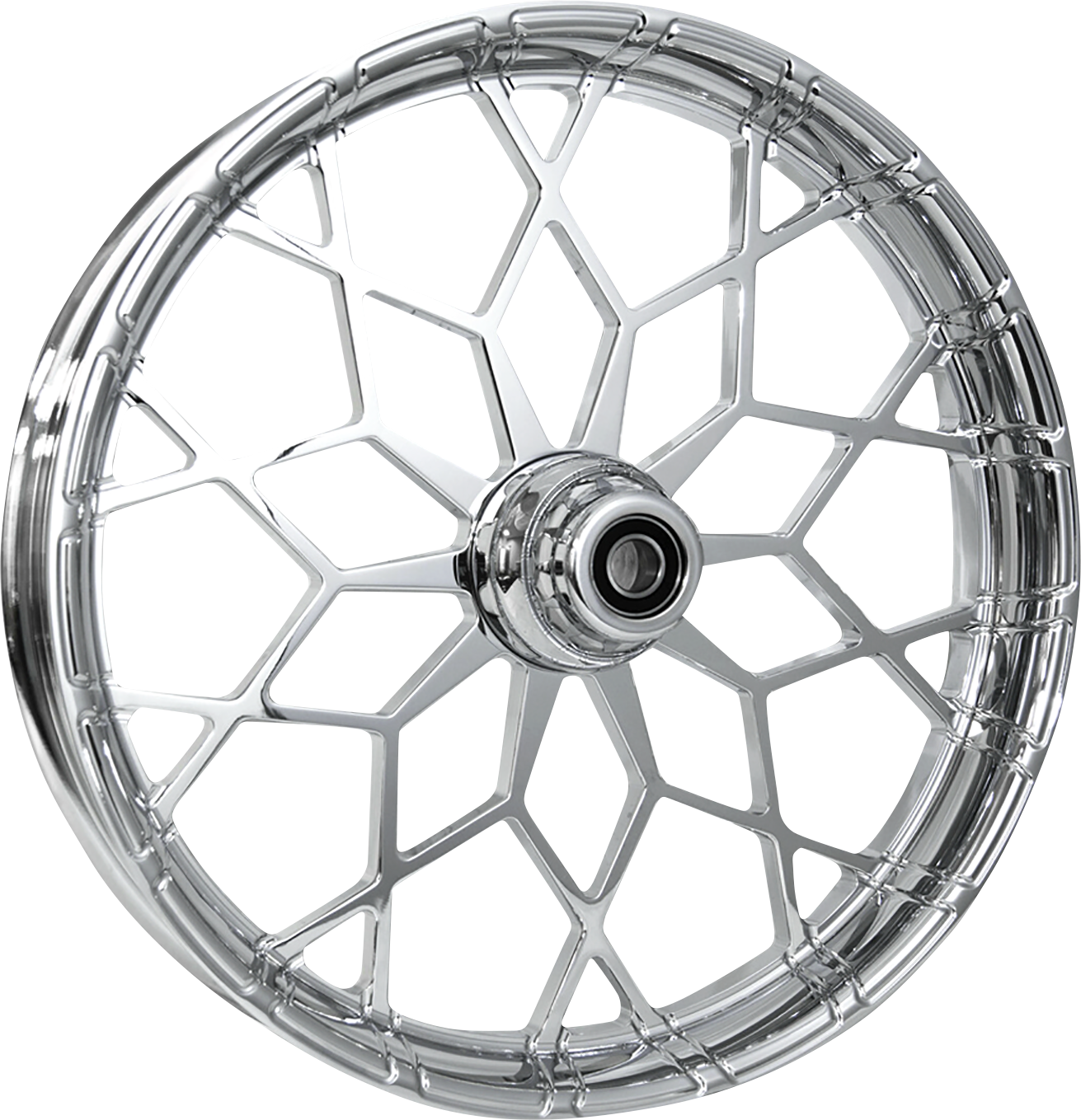 RC COMPONENTS Wheel - Phenom - Front - Dual Disc/with ABS - Chrome - 21x3.5 - FLH 213HD031A21135C