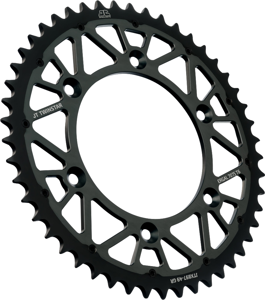 JT SPROCKETS Rear Sprocket - Twinstar - 49 Tooth - Graphite - Gas Gas/Husqvarna/Husaberg/KTM JTX897.49GR