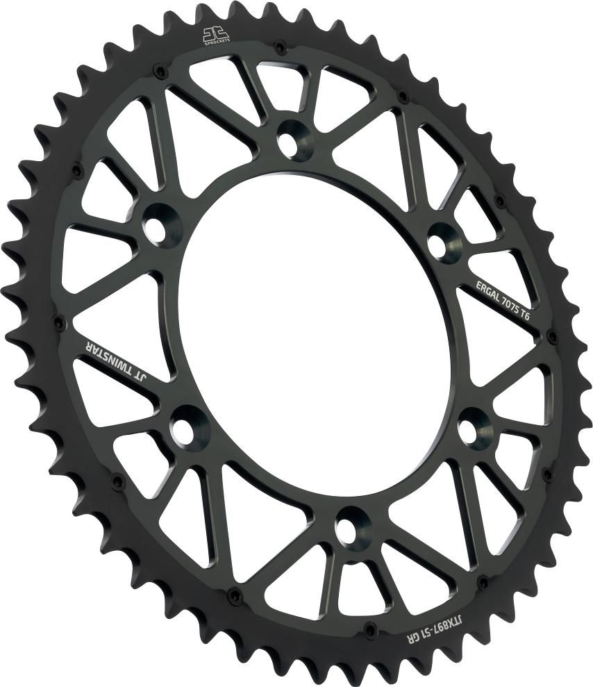JT SPROCKETS Rear Sprocket - Twinstar - 51 Tooth - Graphite - Gas Gas/Husqvarna/Husaberg/KTM JTX897.51GR