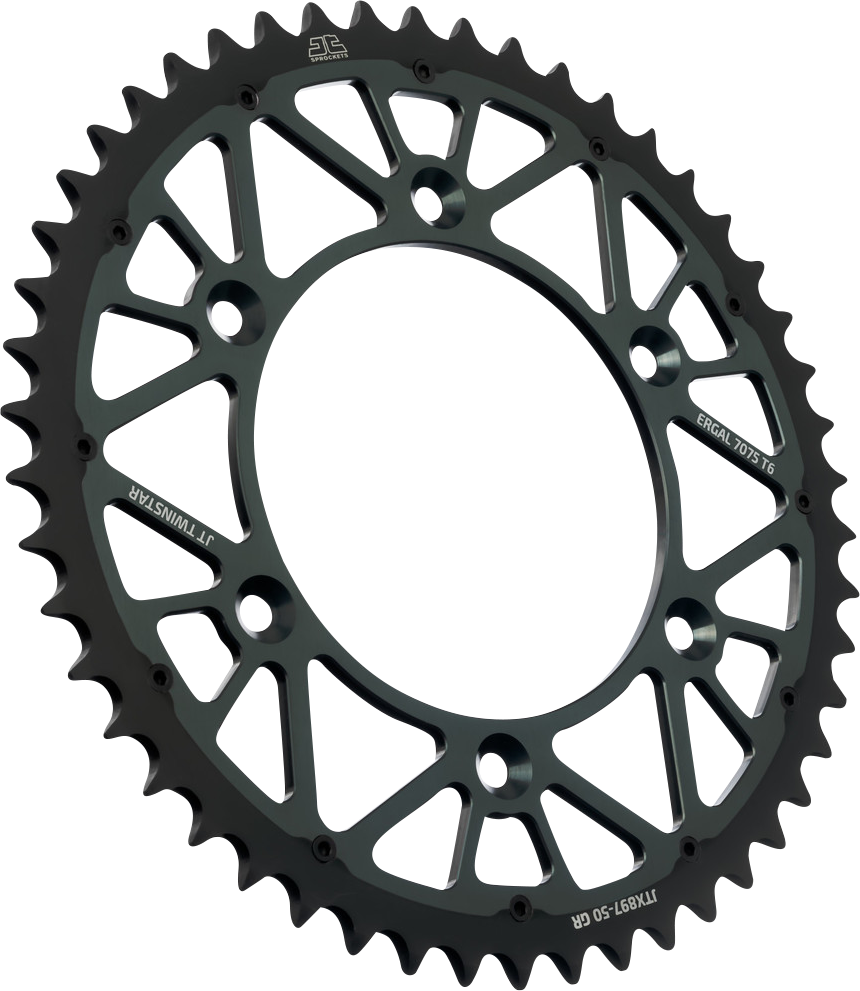 JT SPROCKETS Rear Sprocket - Twinstar - 50 Tooth - Graphite - Gas Gas/Husqvarna/Husaberg/KTM JTX897.50GR
