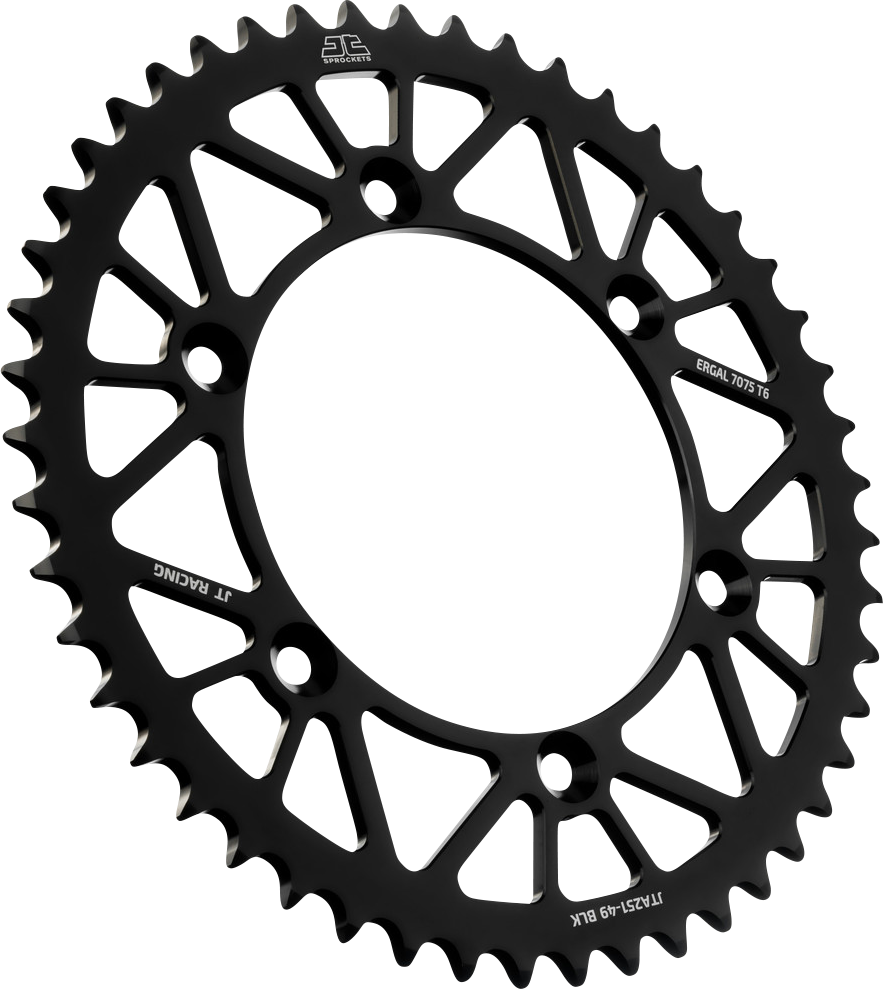 JT SPROCKETS Rear Sprocket - Black - 49 Tooth - Yamaha JTA251.49BLK