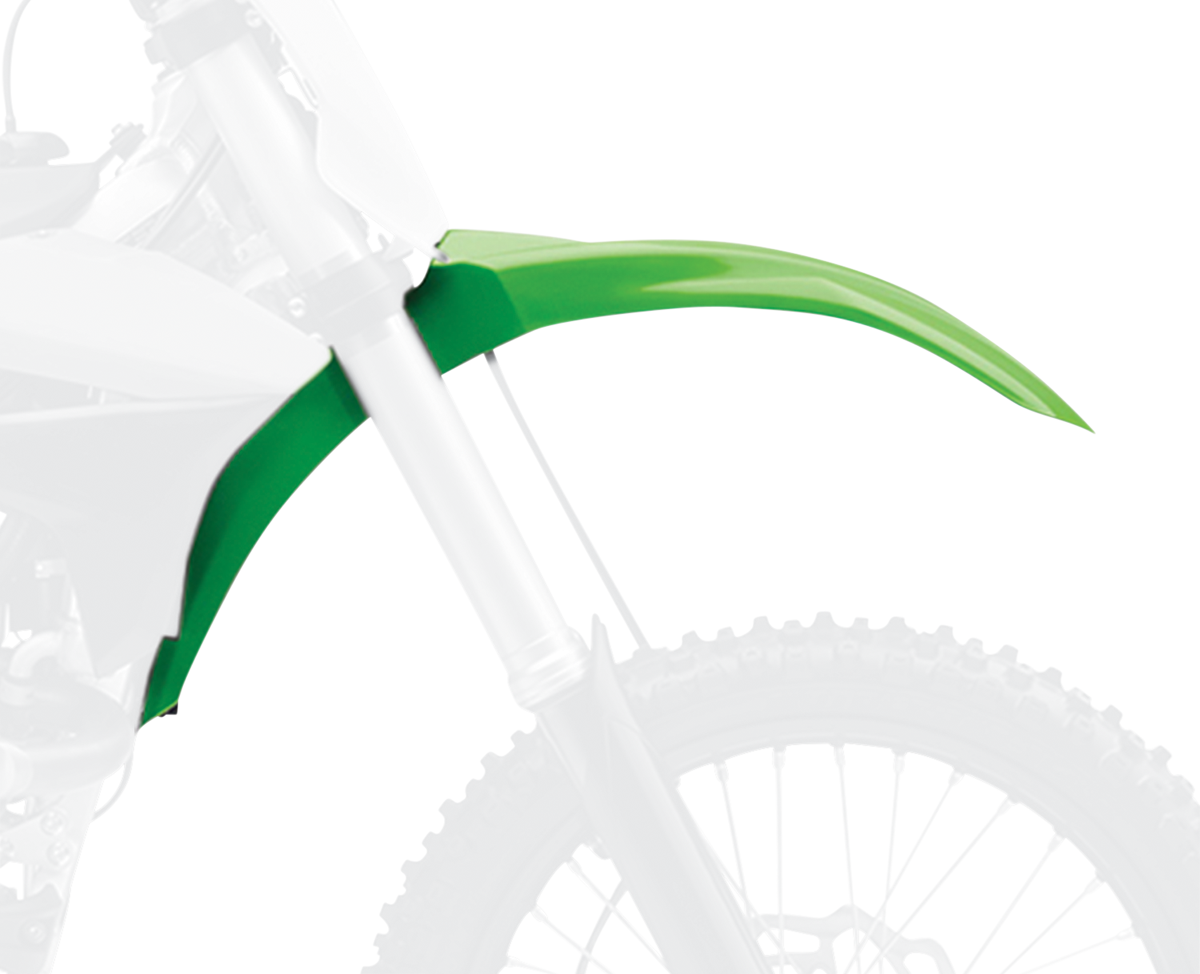 POLISPORT Front Fender - '05 OEM Green - Kawasaki - KX '13-'16 8573800001