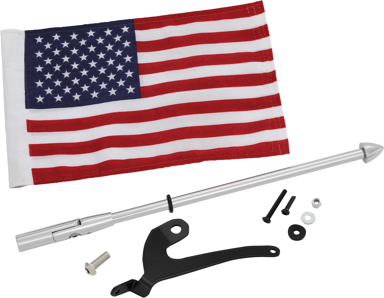 SHOW CHROME Folding Flag Pole - Left - Chrome - Can-Am - Spyder 41-203L