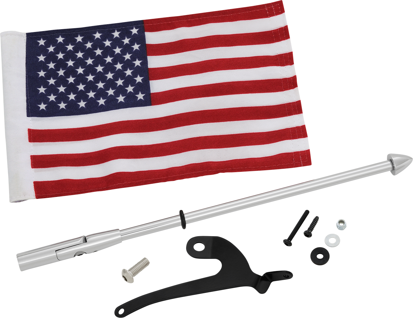 SHOW CHROME Folding Flag Pole - Right - Chrome - Can-Am - Spyder 41-203R