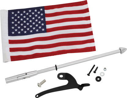 SHOW CHROME Folding Flag Pole - Right - Chrome - Can-Am - Spyder 41-203R