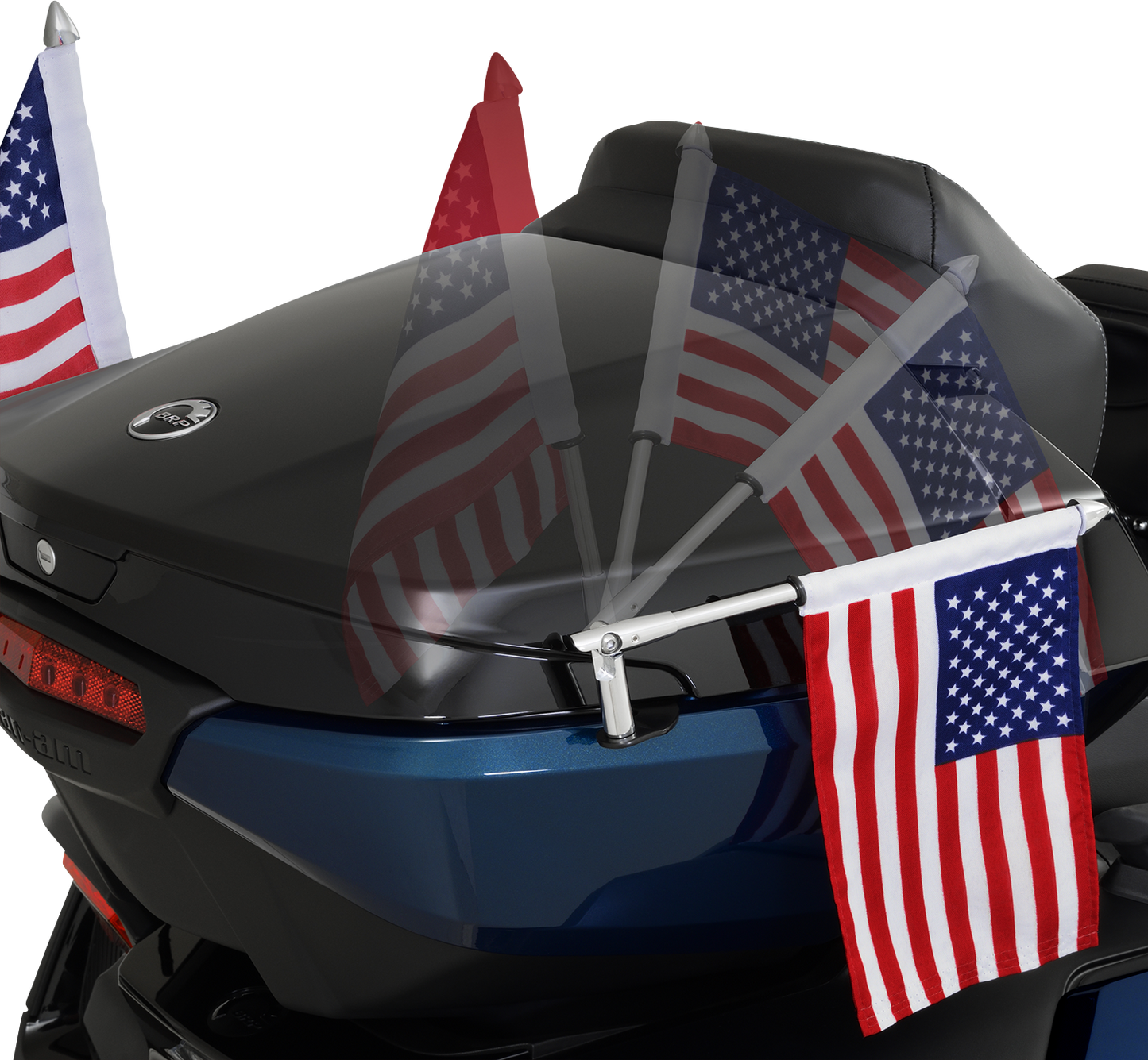 SHOW CHROME Folding Flag Pole - Right - Chrome - Can-Am - Spyder 41-203R