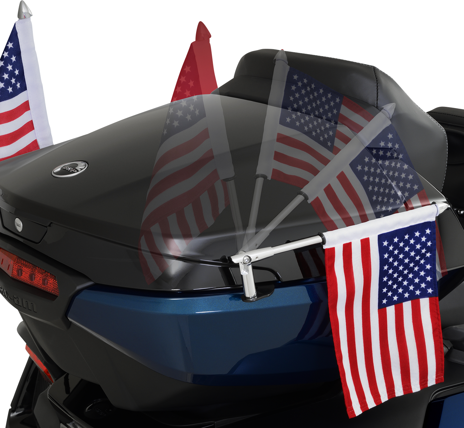 SHOW CHROME Folding Flag Pole - Right - Chrome - Can-Am - Spyder 41-203R