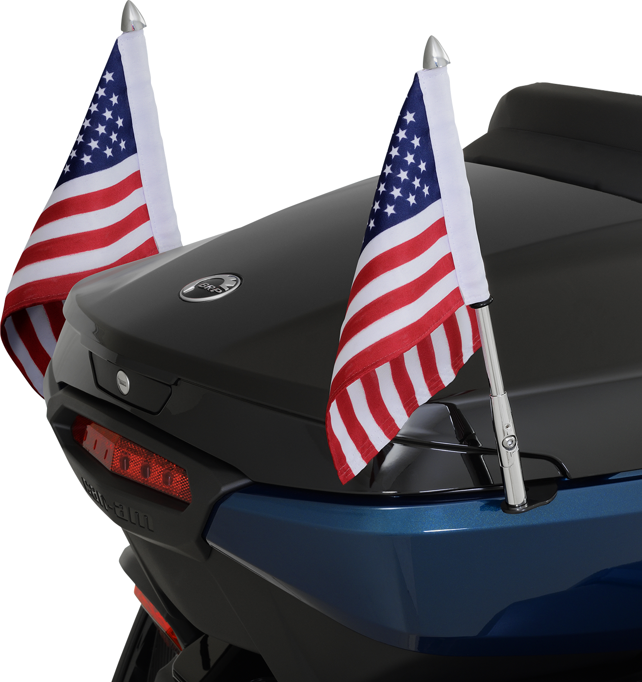 SHOW CHROME Folding Flag Pole - Left - Chrome - Can-Am - Spyder 41-203L