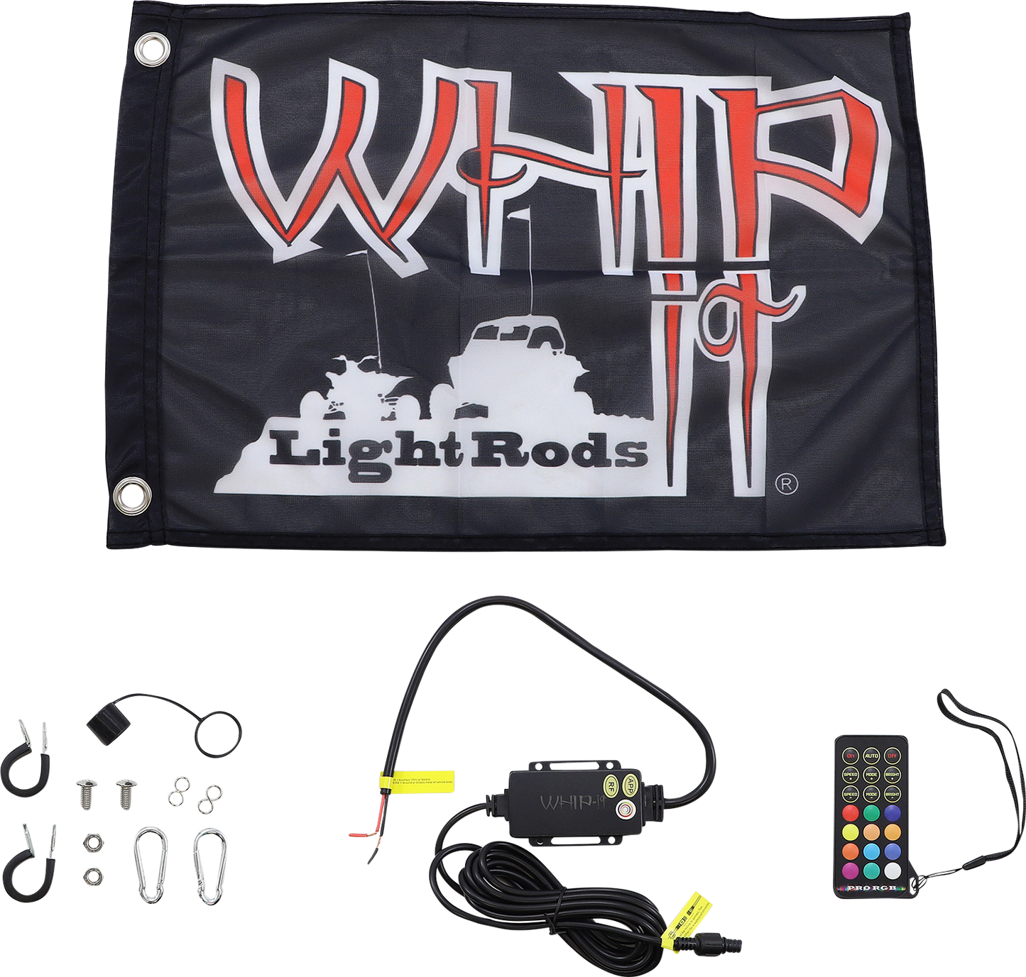 WHIPITLIGHTRODS 3' Light Rod Whip - Chase - Black SB-CHSBTR-131