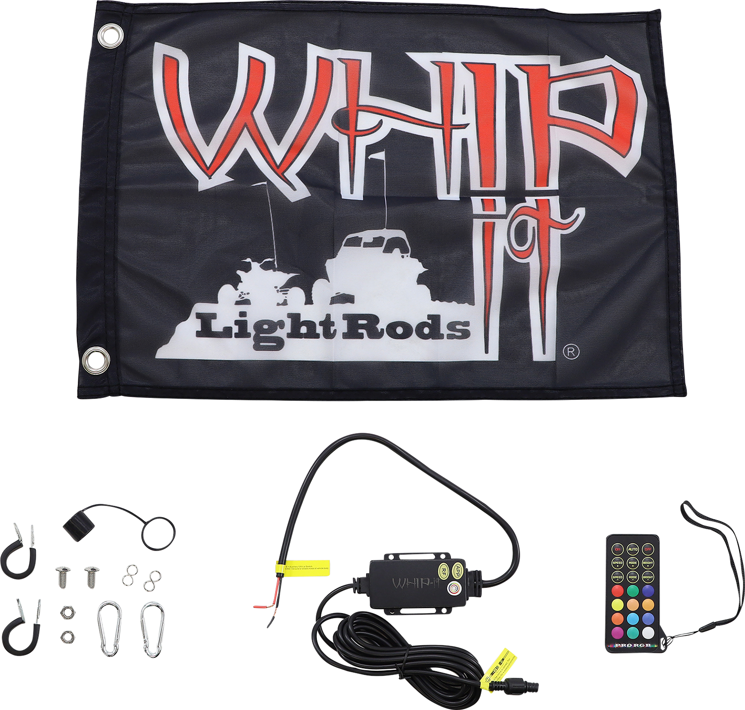 WHIPITLIGHTRODS 3' Light Rod Whip - Chase - Black SB-CHSBTR-131