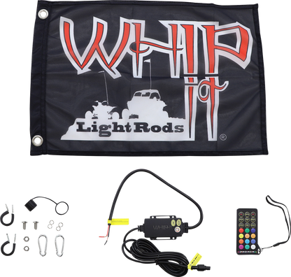 WHIPITLIGHTRODS 3' Light Rod Whip - Chase - Black SB-CHSBTR-131