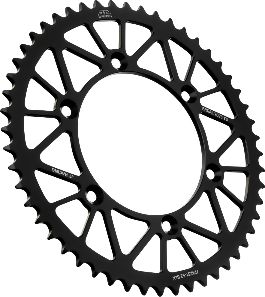 JT SPROCKETS Rear Sprocket - Black - 52 Tooth - Yamaha JTA251.52BLK