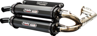 TRINITY RACING Stage 5 Dual Exhaust - Cerakote Black TR-4153D-C2