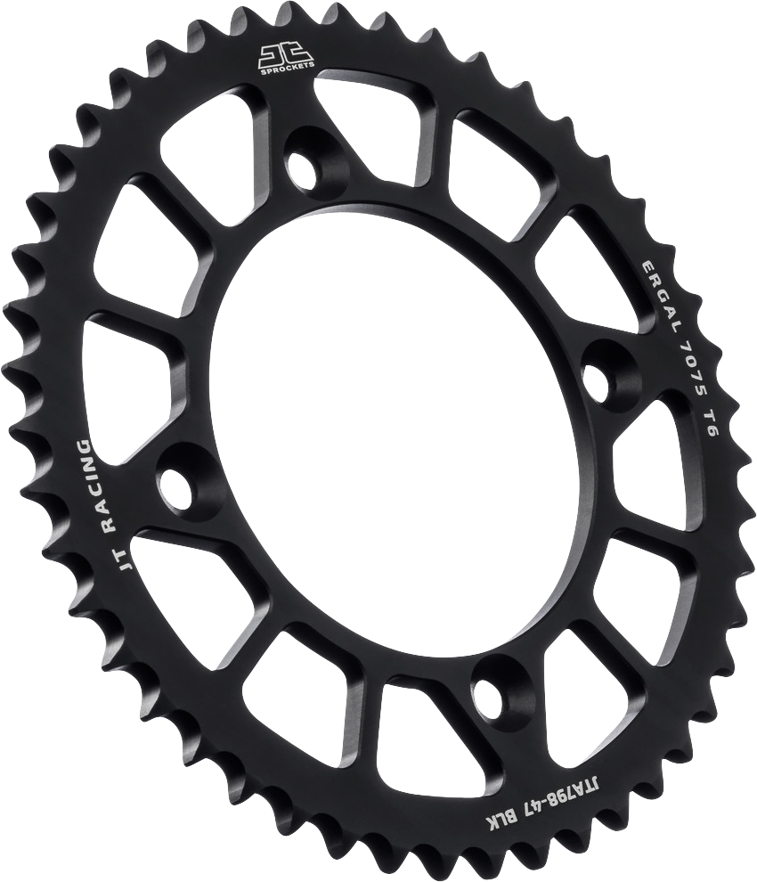 JT SPROCKETS Rear Sprocket - Black - 47 Tooth - Suzuki/Yamaha JTA798.47BLK