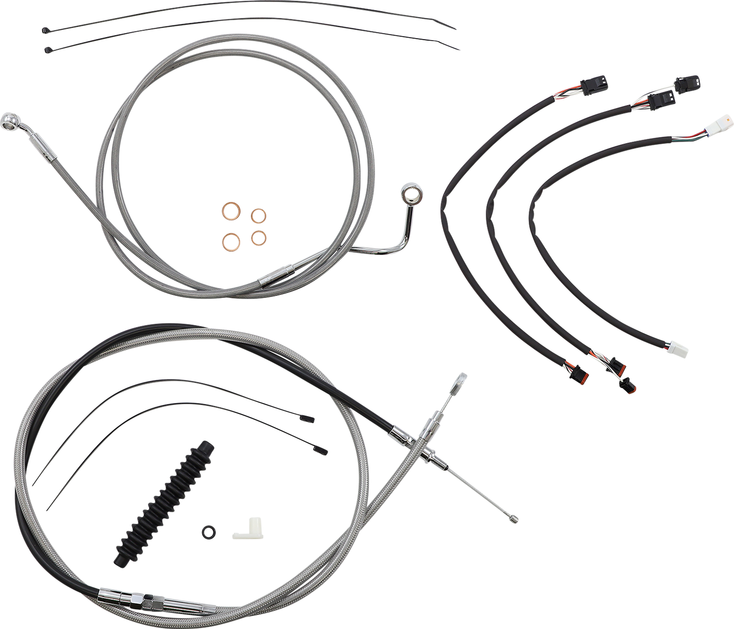 MAGNUM SHIELDING XR Handlebar Installation Kit - 12"-14" Ape Hangers - '21-'23 FLTR - Stainless Steel/Chrome 589981