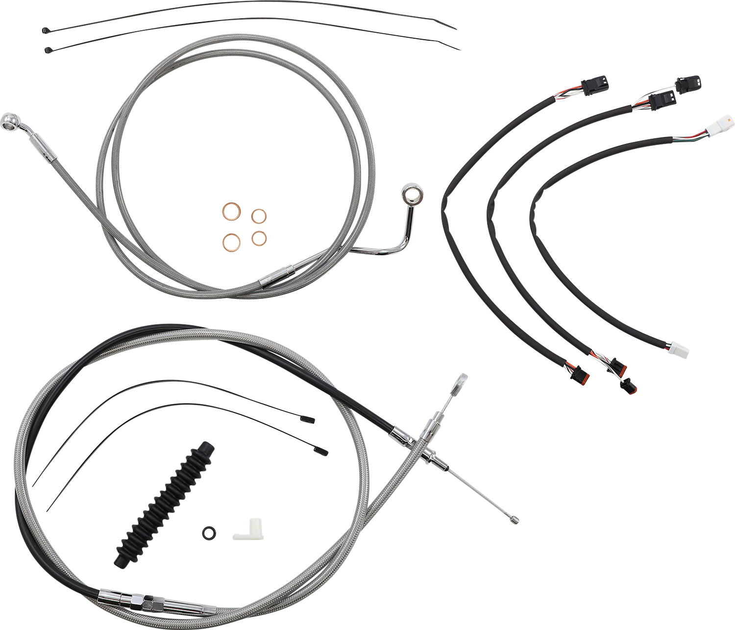 MAGNUM SHIELDING XR Handlebar Installation Kit - 12"-14" Ape Hangers - '21-'23 FLTR - Stainless Steel/Chrome 589981