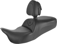 SADDLEMEN RoadSofa™ Seat - With Backrest - Black w/ Black Stitching - FL '09-'24 808-07B-187TBR