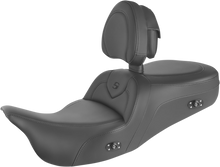 SADDLEMEN Heated RoadSofa™ Seat - With Backrest - Black w/ Black Stitching - FL' 09-'24 808-07B-187TBRH