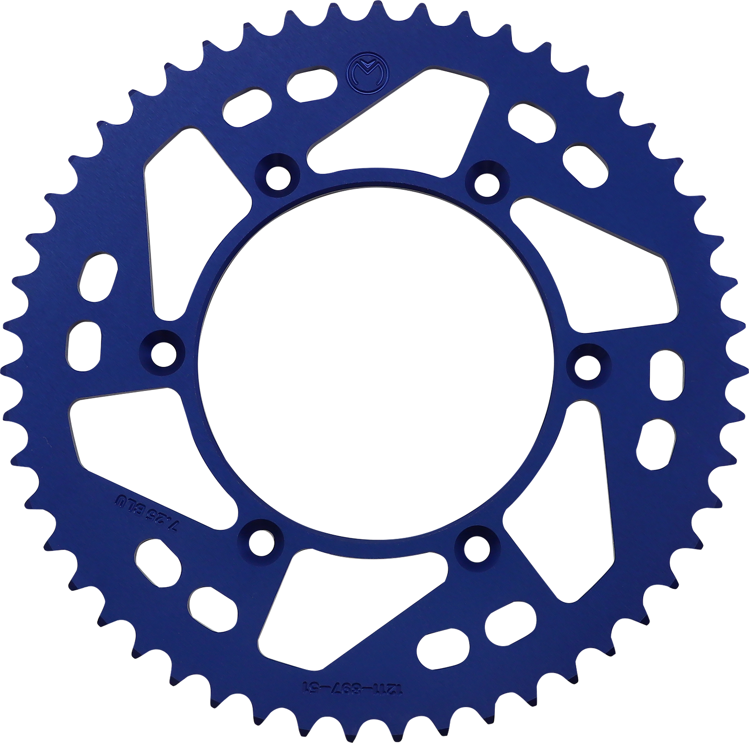 MOOSE OFFROAD Rear Sprocket - Aluminum - 51 Tooth - Blue - Husaberg/Husqvarna/KTM 1211-897-51-12