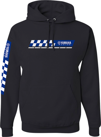 YAMAHA APPAREL Yamaha Racing Check Hoodie - Black - Medium NP21S-M3110-M