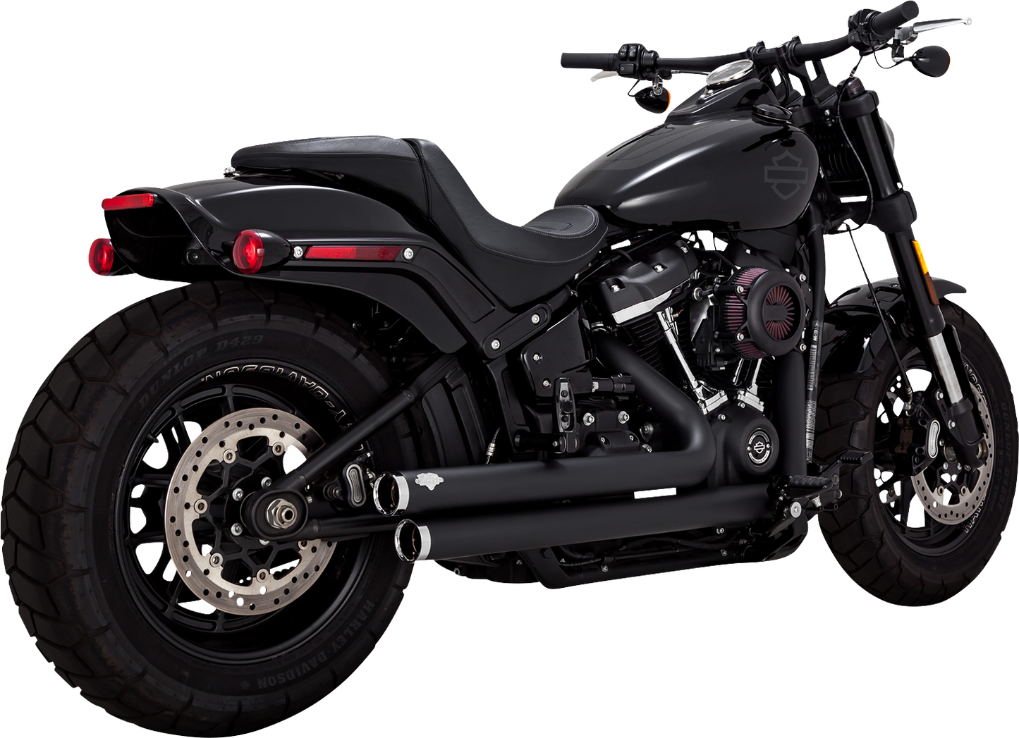 VANCE & HINES Big Shots Staggered Exhaust System - Black 47341
