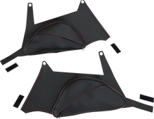 SHOW CHROME Dual Side Tank Pouch - Black - Ryker H40-401RED