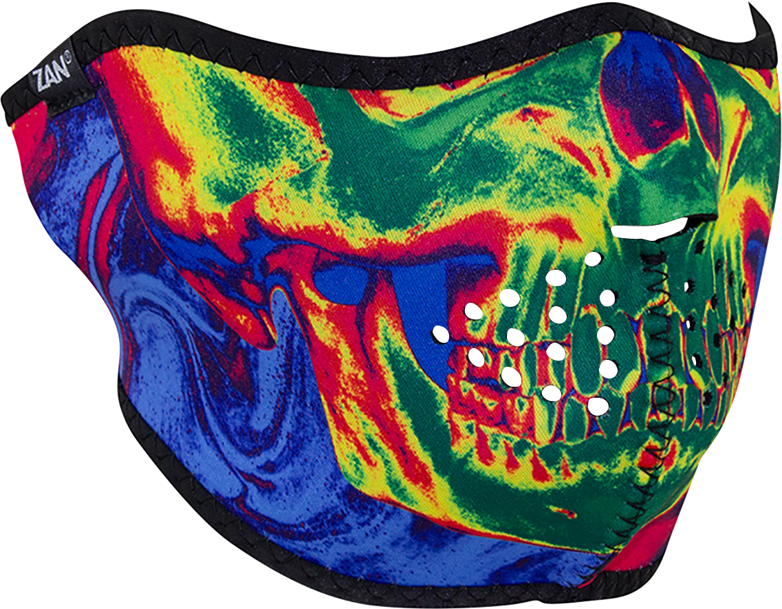 ZAN HEADGEAR Neoprene Half Mask - Therma Skull WNFM610H
